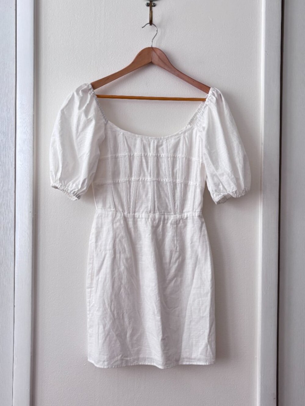 Sabo Ocean Lattice Mini Dress in White - Picture 6 of 12